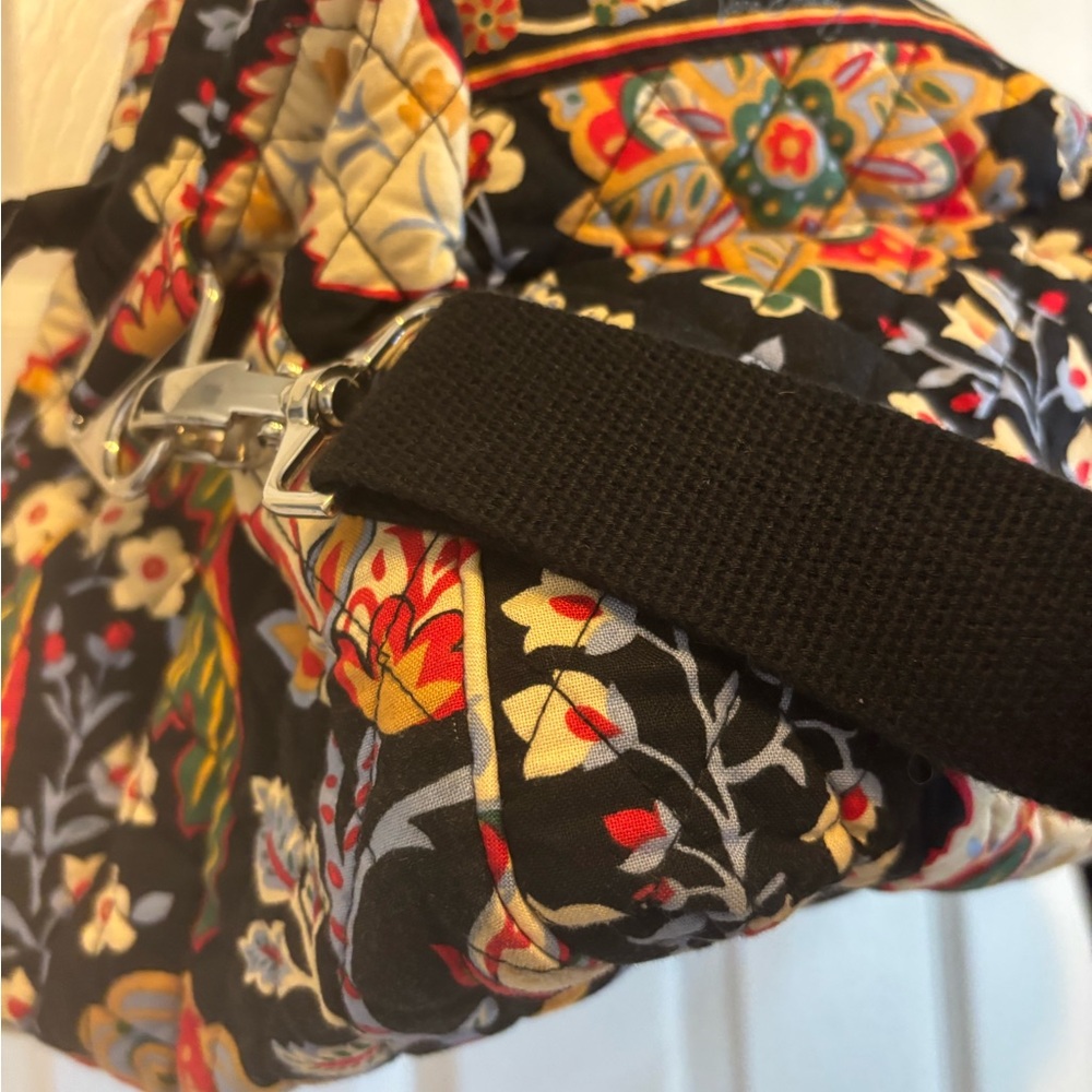 Vera Bradley Black Floral Travel Bag - Picture 6 of 6